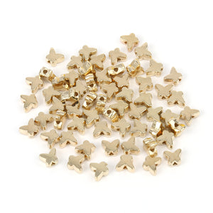 200-400pcs Butterfly CCB Charm Spacer Beads Silver Plated Acrylic Beads