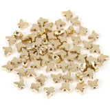 200-400pcs Butterfly CCB Charm Spacer Beads Silver Plated Acrylic Beads
