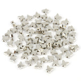 200-400pcs Butterfly CCB Charm Spacer Beads Silver Plated Acrylic Beads