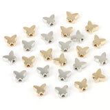 200-400pcs Butterfly CCB Charm Spacer Beads Silver Plated Acrylic Beads