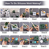 Silicone Mold Making Liquid Rubber AB 1:1 Glue DIY MOLDING Fast Curing Copy Mold