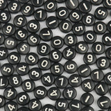200-500pcs Mixed 7*4mm Digital Acrylic Spacer Beads for Jewelry Making DIY
