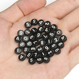 200-500pcs Mixed 7*4mm Digital Acrylic Spacer Beads for Jewelry Making DIY