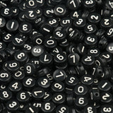 200-500pcs Mixed 7*4mm Digital Acrylic Spacer Beads for Jewelry Making DIY