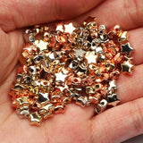 200-600Pcs Rhodium CCB Star Beads 6x3mm Acrylic Spacer Jewelry Making