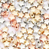 200-600Pcs Rhodium CCB Star Beads 6x3mm Acrylic Spacer Jewelry Making