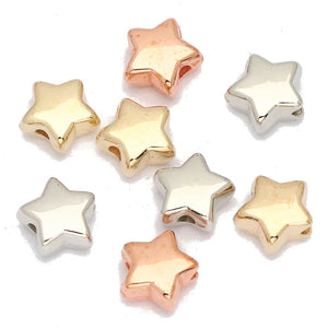 200-600Pcs Plated CCB Acrylic Star Spacer Beads