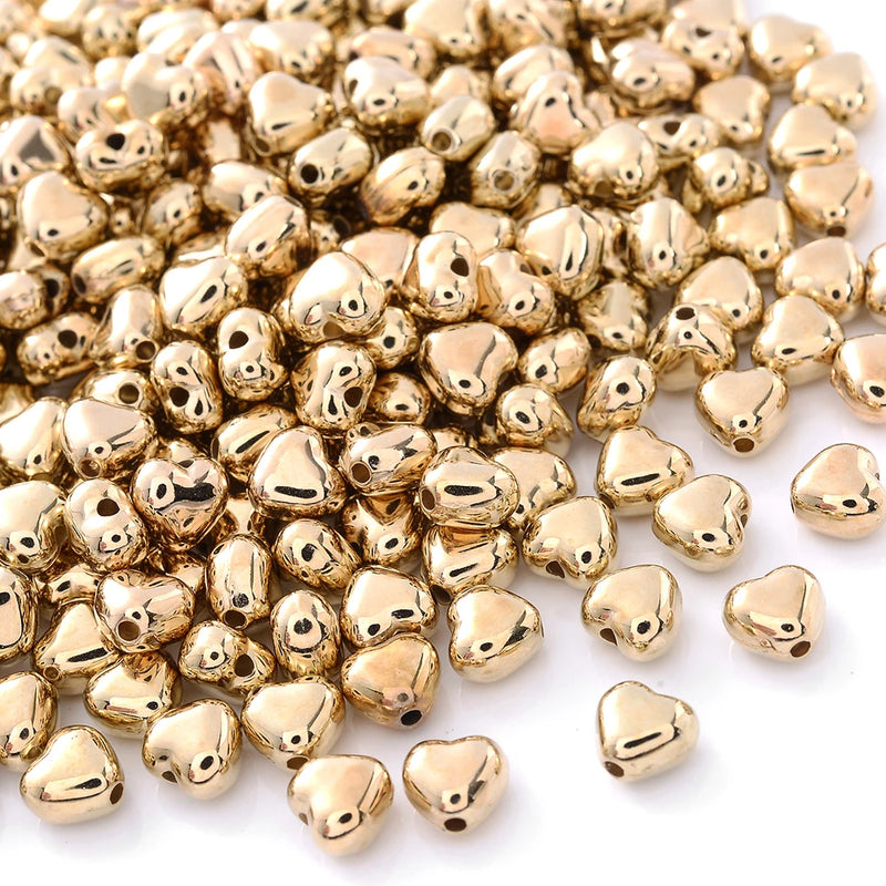 200-600pcs 6mm Heart Shape CCB Spacer Beads for Jewelry Making