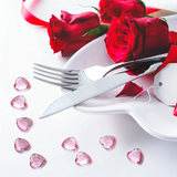 200 Acrylic Heart-Shaped Rhinestones, 0.5 Inch (Red-Pink)