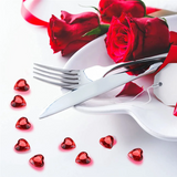 200 Red Heart-Shaped Rhinestones, Wedding & Valentine's Day Decor, 0.5 Inch