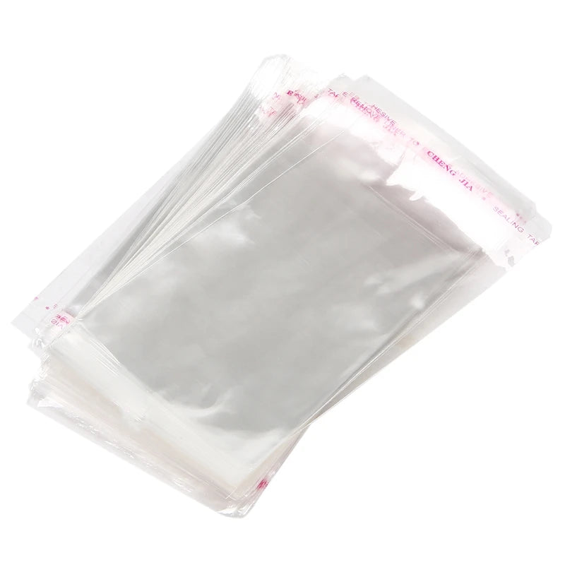 Pack of 200 Clear Self Adhesive 7Cm X 13Cm Peel And Seal Plastic Bags