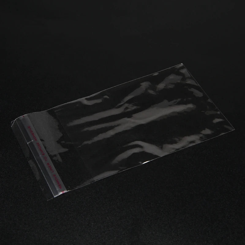 200 7Cm X 13Cm Clear Self Adhesive Peel & Seal Plastic Bags
