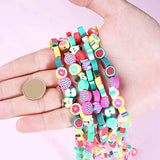 200 Fruit Soft Clay Beads, Mixed Fruit Beads for Jewelry Crafting