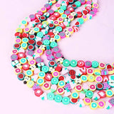 200 Fruit Soft Clay Beads, Mixed Fruit Beads for Jewelry Crafting
