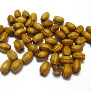 Natural Oval Wood Beads 5X8mm