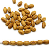 Natural Oval Wood Beads 5X8mm