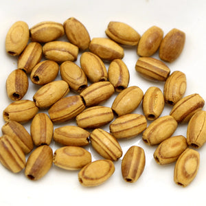 Natural Oval Wood Beads 5X8mm