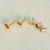 200 PCS Metal Leather Rope Copper End Caps for Jewelry 6-9mm