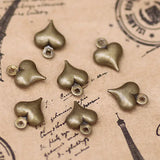 200 PCS Heart-Shaped Charms for Jewelry Making