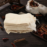 200 Cotton Muslin Bags Drawstring for Tea Wedding Favors 4x6