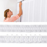200 Pack Curtain Gliders 8.3 MM Head Track Glider Hooks for Curtain Rails