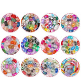 200 Large Hole Glass Beads for Jewelry Making, European Beads Bulk Mix