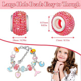 200 Large Hole Glass Beads for Jewelry Making, European Beads Bulk