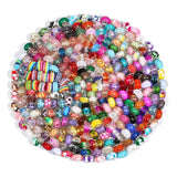 200 Large Hole Glass Beads for Jewelry Making, European Beads Bulk