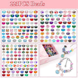 200 Large Hole Glass Beads for Jewelry Making, European Beads Bulk