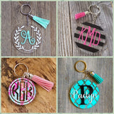 200 Pcs Acrylic Keychain Blanks Kit with Key Rings