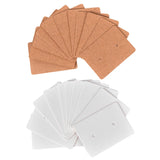 200 Pcs Blank Earring Ear Studs Card Brown Display Jewelry