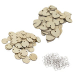 200 Pcs Christmas Wooden Embellishments Slices Chips