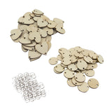 200 Pcs Christmas Wooden Embellishments Slices Chips