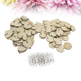 200 Pcs Christmas Wooden Embellishments Slices Chips