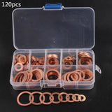 200 Pcs Copper Sealing Gasket Washer Sump Oil Crush Flat Seal Ring Tool Hardware