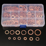 200 Pcs Copper Sealing Gasket Washer Sump Oil Crush Flat Seal Ring Tool Hardware