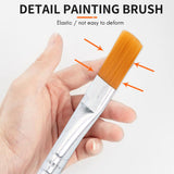 200 Pcs Flat Paint Brushes Small Brush Bulk for Detail Painting Craft