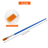 200 Pcs Flat Paint Brushes Small Brush Bulk for Detail Painting Craft