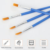 200 Pcs Flat Paint Brushes Small Brush Bulk for Detail Painting Craft