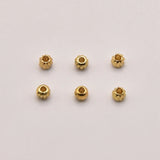 200 Pcs 3mm 18K Brass Gold-Plated Watermelon Beads For Jewelry Making JA0322