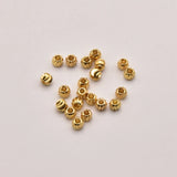 200 Pcs 3mm 18K Brass Gold-Plated Watermelon Beads For Jewelry Making JA0322