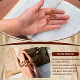 200 Pcs Mini Wooden Cross Small Wood Cross Pendant Hanging Ornament DIY Necklace