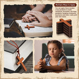 200 Pcs Mini Wooden Cross Small Wood Cross Pendant Hanging Ornament DIY Necklace