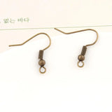 200 Pcs Mix Colour Earring Hooks French Earwire Ball Coil 18mm Findings