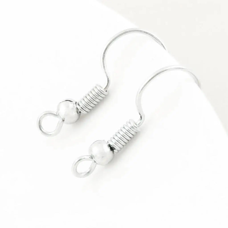 200 Pcs Mix Colour Earring Hooks French Earwire Ball Coil 18mm Findings