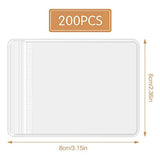 200 Pcs PVC Jewelry Bags Clear Zipper Lock Bags (6 x 8cm)
