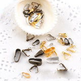 200 Pcs/set Stripe Oval Buckle Pendant Necklace Chains DIY Jewelry Material