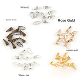200 Pcs/set Stripe Oval Buckle Pendant Necklace Chains DIY Jewelry Material