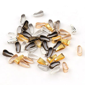 200 Pcs/set Stripe Oval Buckle Pendant Necklace Chains DIY Jewelry Material