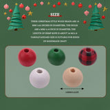 200 Christmas Wooden Beads Natural Polished for DIY Craft Holiday Garland